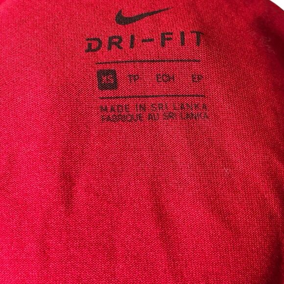 Nike Dri Fit Tank Size XS Red Sleeveless Workout Top Swoosh Performance Gym - Picture 5 of 7